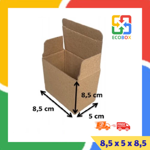 ECOBOX - 8,5x5x8,5 COMBO 20 Hộp Carton Nắp Gài, Nắp Cài Đóng Hàng