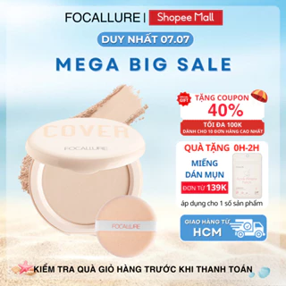 FOCALLURE Phấn phủ lì dạng nén che khuyết điểm hoàn hảo cùng Vitamin C 6.5G