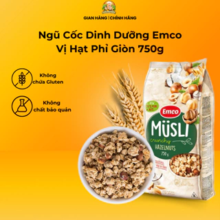 Ngũ Cốc Dinh Dưỡng Emco Crunchy Museli Hazelnuts vị Hạt Phỉ (750gr)