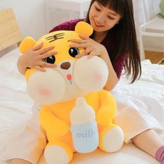 [Siêu Rẻ] Gấu Bông Hổ Ôm Bình Sữa 30-65cm TEDDY BEAR GB06 - Hổ Nhồi Bông Dễ Thương 100% Gòn Cao Cấp