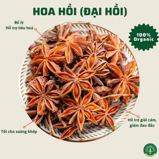 Hoa hồi khô (Đại hồi) làm gia vị cho món phở, món tiềm, hầm, dược liệu kết hợp hỗ trợ giải cảm, đau đầu, hỗ trợ tiêu hoá