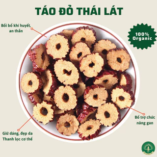 Táo đỏ khô cắt lát, nguyên liệu nấu chè, chưng yến, pha trà, tốt cho khí huyết, làm đẹp da, tốt cho tim mạch - 100G