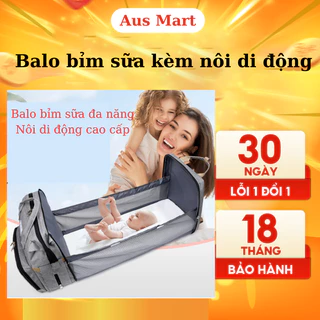 Balo Bỉm Sữa Di Động Đa Năng Sunshine Cho Mẹ Tích Hợp Nôi Di Động Cho Bé Túi Đựng Đồ Sơ Sinh Chất Liệu Vải Cao Cấp