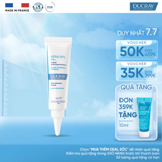 Kem ngừa mụn viêm & thâm chuyên biệt dành cho da nhờn, tổn thương Ducray Keracnyl PP+ Anti-Blemish Cream 30ml