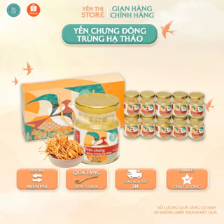 [Quà Tặng] Yến Thị-chưng đông trùng hạ thảo,set quà tặng-yến sào Nha Trang-Hũ 70ml