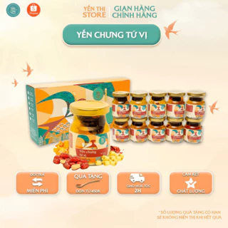 [Quà Tặng] Yến Thị-Chưng Tứ vị-Set quà tặng- Hũ Chưng Sẵn 30% Yến-70ml