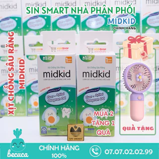 [Giá chỉ 139k] Xịt Chống Sâu Răng Cho Bé Midkid Cho Bé Hàm Răng Chắc Khỏe Becuca