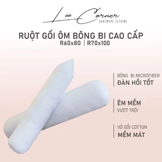 Ruột gối ôm bông bi Microfiber cao cấp LEE CORNER, kích thước 60x80cm và 70x100cm