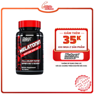 Hỗ Trợ Giấc Ngủ, Giảm Căng Thẳng NUTREX MELATONIN 5MG 100 VIÊN