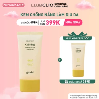 Kem Chống Nắng Làm Dịu Da Goodal Houttuynia Cordata Calming Mineral Filter Sun Cream Spf50+ Pa++++ 50ml