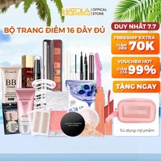 Bộ trang điểm đầy đủ 16 món cơ bản set trang điểm cá nhân bộ makeup nhẹ nhàng đi chơi cho nàng Hatola