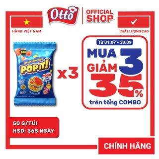 Combo 3 Túi Kẹo Dẻo Thiên Thạch Từ Nước Ép Trái Cây Thật Popit | Kẹo Dẻo | Đồ ăn vặt