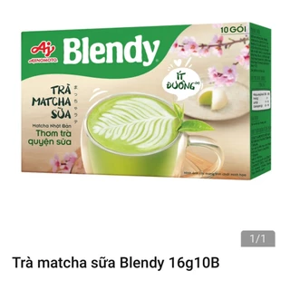 Trà matcha sữa ít đường Blendy hộp 160g trà matcha Nhật Bản