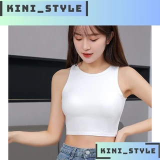 Áo ba lỗ nữ basic phong cách mùa hè năng động / ÁO CROPTOP 3 LỖ NGƯỢC KINI_STYLE