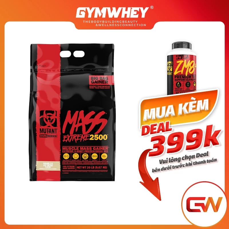 Mutant Mass Xtreme Sữa Tăng Cân Tăng Cơ Nhanh Cho Người Tập Thể Hình