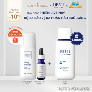 Bộ đôi Serum Obagi Professional-C 15% 12.5ml và Kem dưỡng ẩm Obagi Hydrate Facial Moisturizer 48g