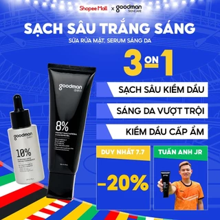 Combo Sữa Rửa Mặt, Serum Sáng Da GOODMAN Sạch Sâu Trắng Sáng Dành Cho Nam