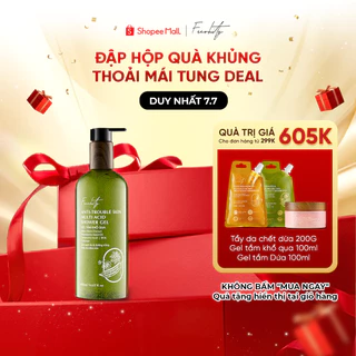 Gel tắm khổ qua Freshity 400ml dưỡng sáng,không gây khô da chứa hạnh nhân làm sach da chết cho làn da cơ thể đa vấn đề