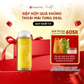 Gel tắm trắng enzyme dứa Freshity 300ml dưỡng sáng cho da ngăm đen chai lì lâu năm