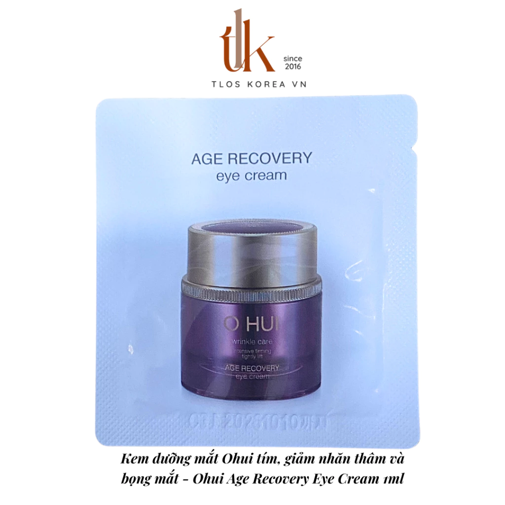 Kem dưỡng mắt Ohui tím, giảm nhăn thâm và bọng mắt - Ohui Age Recovery Eye Cream 1ml