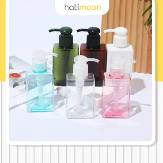 100ml - Bình chiết mỹ phẩm, chai chiết dầu gội du lịch dạng vòi ấn Hatimoon H0021