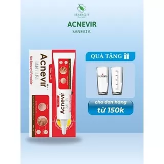 Kem Giảm Mụn Đầu Đen Cho Da Nhờn Da Mụn Acnevir Santafa ( Đỏ ) Tuýp 15 gram