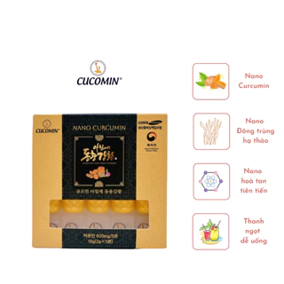 Tinh Chất Nghệ Nano Curcumin Nghệ Đông Trùng CUCOMIN Hàn Quốc Loại 5 Tuýp × 2g ( dùng thử )