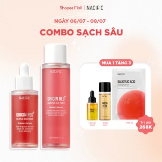 Combo peel da Nacific Origin Red Salicylic Acid Serum 50ml + Nước hoa hồng Origin Red Salicylic Acid 150ml