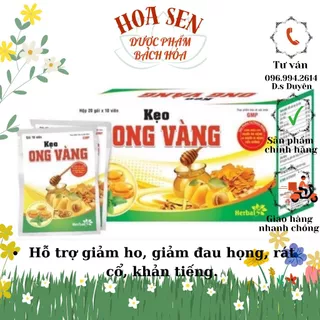 1 túi kẹo ngậm ho Ong Vàng, kẹo ngậm ho con ếch Hati - Tux ( gói 10 viên)