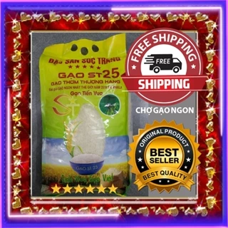 Gạo st25 Sóc Trăng thượng hạng bao 5kg - Gạo dẻo thơm ngon chính hãng