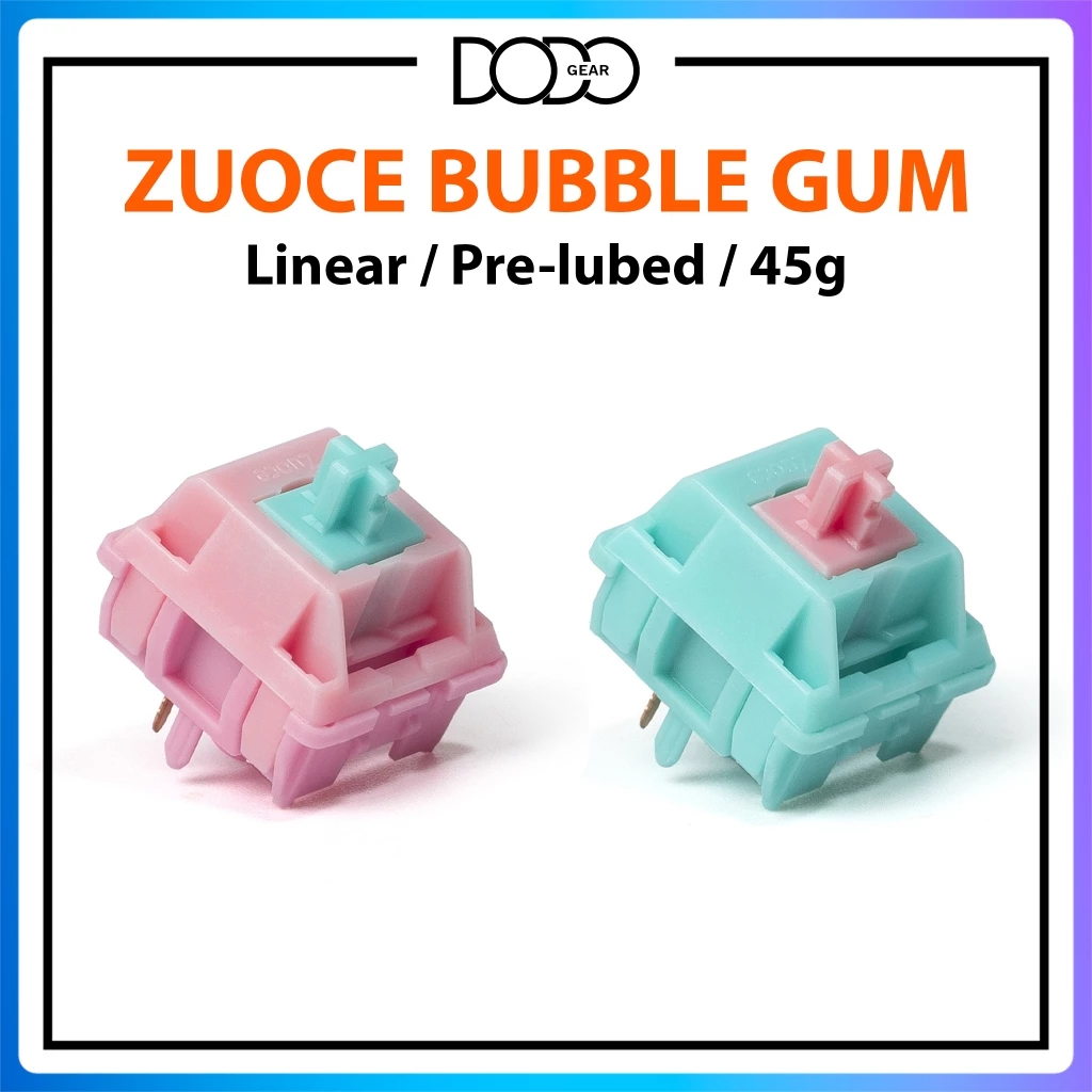 Switch Zuoce Bubble Gum Mint StrawBerry 5 PIN Linear 45g công tắc bàn phím Switch Zuoce Bubble Gum DoDo Gear