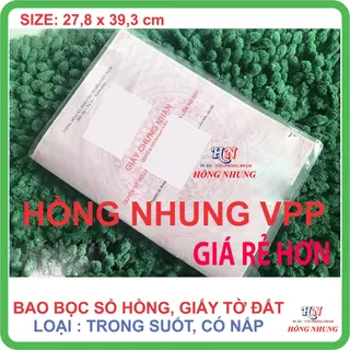 [SÉT] COMBO 2 Bao Bọc Sổ Hồng, GiấyTờ Nhà Đất - Màu Trắng Trong Suốt, Có Nắp Đậy, Bảo vệ giấy tờ cho bạn