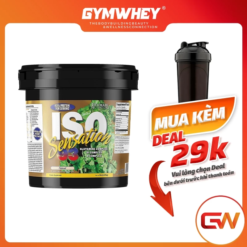 [GIÁ TỐT NHẤT] Sữa tăng Cơ Bắp Iso93 Ultimate Nutrition Iso Sensation 5lbs (2.27 kg) Iso 93