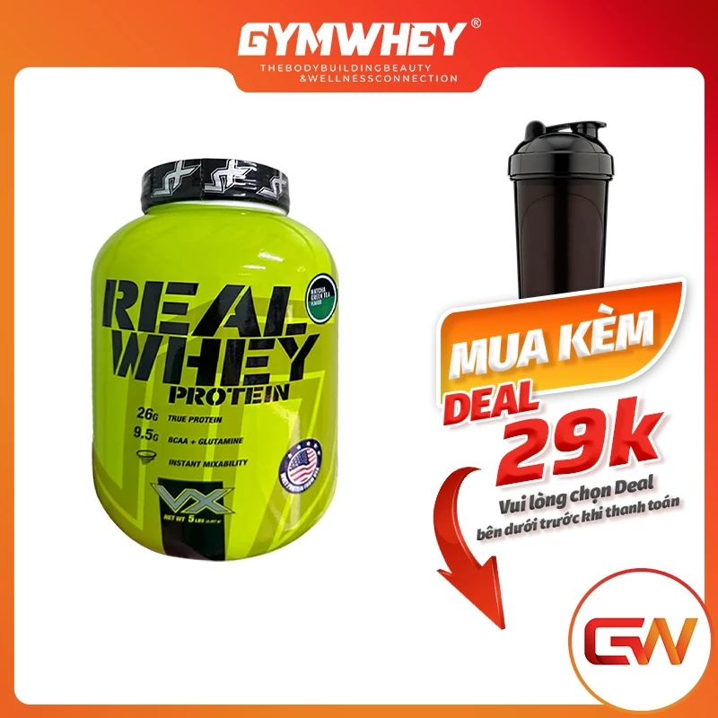 [CHÍNH HÃNG] VITAXTRONG REAL WHEY 5LBS | Thực Phẩm Bổ Sung Tăng Cơ Bắp Nạc