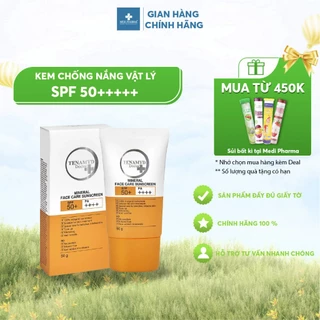 Kem chống nắng vật lý nâng tông dành cho da nhạy cảm TENAMYD DOCTOR MINERAL FACE CARE SUNSCREEN SPF50+/PA++++ Tuýp 50g