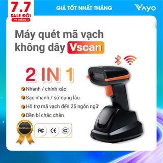 Máy scan barcode, máy đọc mã vạch, Máy quét mã vạch không dây Vscan thương hiệu Vayo