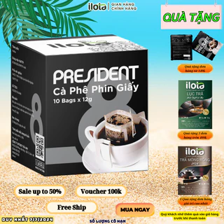 Cà phê phin giấy 100% Arabica đặc sản Specialty coffee nguyên chất rang mộc ILOTA hộp  10 gói x 12gr