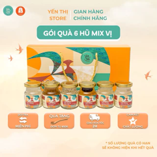 [Quà Tặng] Yến Thị-gói đủ vị-combo 6 hũ,set quà tặng-30% Yến 70ml