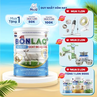 Sữa bột Bonlac Goat Bio IQ Cool Luxury 900g cho bé, Phát triển trí não, tăng chiều cao, giảm táo bón. Moonstore01.