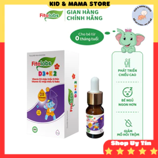 Vitamin D3K2-MK7 Fitolabs dạng nhỏ giọt dễ dùng, giúp bé tăng chiều cao, Xương chắc khỏe lọ 10ml