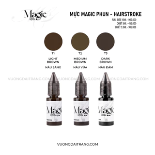 Mực phun xăm đi sợi chân mày MAGIC Full size 10ml, mini size 3,3ml