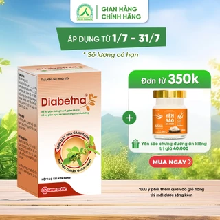 Viên uống dây thìa canh Diabetna Ích Nhân dành cho người tiểu đường - giúp làm giảm đường huyết biến chứng hộp 120V