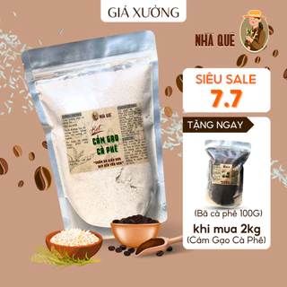 Bột Cám Gạo Cà Phê Handmade 100% nguyên chất đắp mặt trắng da tẩy tế bào chết body 1Kg