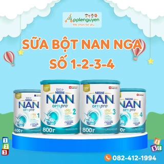 (MẪU MỚI DATE MỚI) Sữa Bột Nan Nga Đủ Số 1-2-3-4 800gr | Applenguyen94