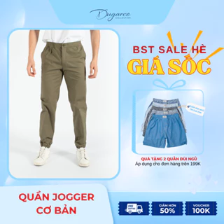 Quần Jogger Nam Dugarco Chất Vải Kaki Cao Cấp, Khỏe Khoắn, Cạp Chun, Ống Bo,Vận Động Thoải Mái 238CM22100