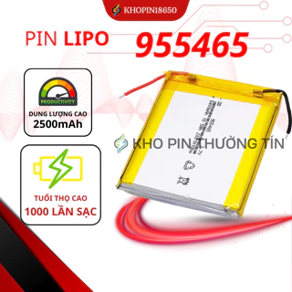 Pin Li-Po 3.7V 5000mAh 955465 (Lithium Polymer) dung lượng cao tích điện lâu dùng cho dự phòng, Laptop, Loa Bluetooth