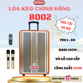 Loa Kéo Karaoke Ontekco 8001 | 8002 -Tặng kèm mic karaoke không dây- BH 12 tháng