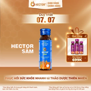 Hộp 10 Chai Đông Trùng Hạ Thảo Chính hãng HECTOR Sâm tăng cường đề kháng, bồi bổ cơ thể 10x50ml