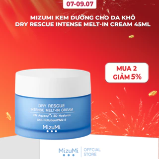 MizuMi Kem Dưỡng Cho Da Khô Dry Rescue Intense Melt-In Cream 45ml Dưỡng Ẩm Chuyên Sâu, Da Khô