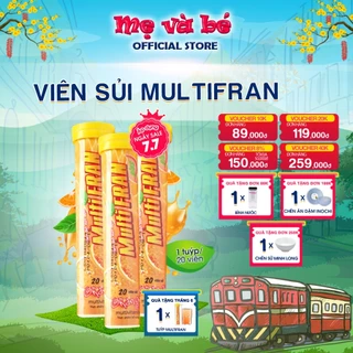 Viên sủi bổ sung vitamin C Multifran tăng cường sức đề kháng (20 viên)